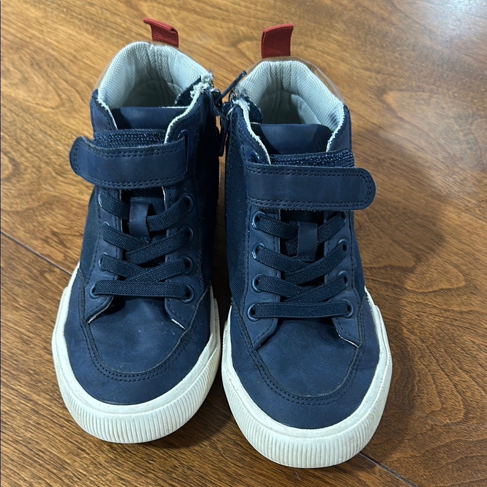Kids Navy High-Top Sneakers